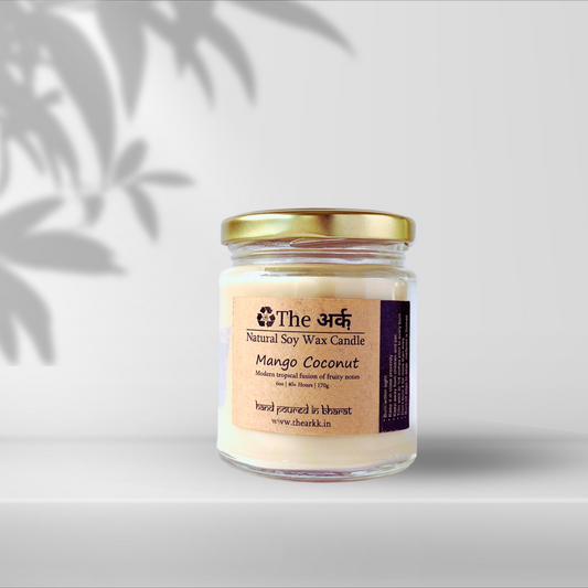 Mango Coconut scented round jar candle
